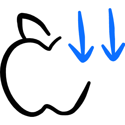 Science Apple Gravity Icon from Freehand Duotone Set