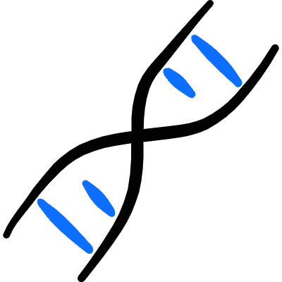 Science Dna Icon from Freehand Duotone Set
