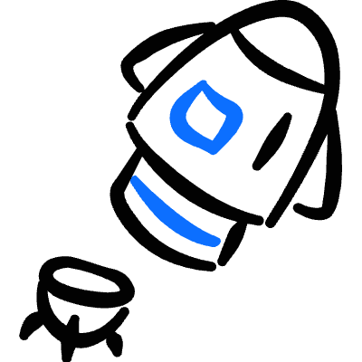 Space Ship Flying Icon from Freehand Duotone Set