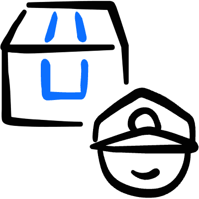 Delivery Man Head Icon from Freehand Duotone Set