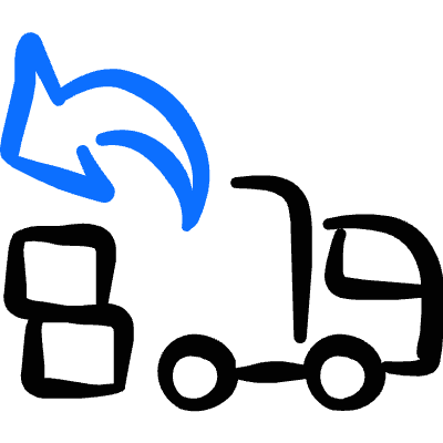 Delivery Truck Boxes Icon from Freehand Duotone Set