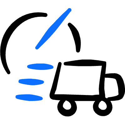 Delivery Truck Clock Time Icon from Freehand Duotone Set