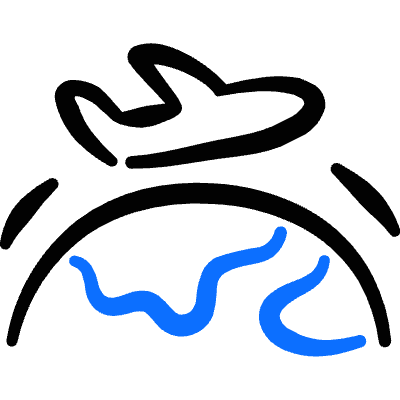 Oversea Shipment Global Plane Icon from Freehand Duotone Set