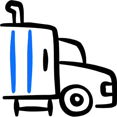 Oversea Shipment Truck 1 Icon from Freehand Duotone Set