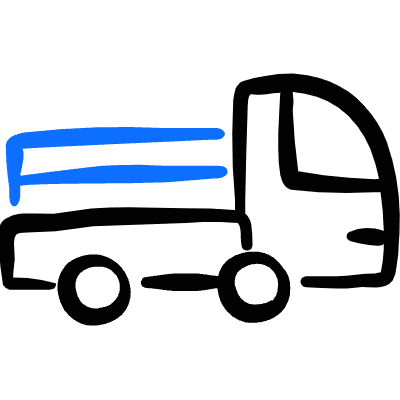 Oversea Shipment Truck 2 Icon from Freehand Duotone Set