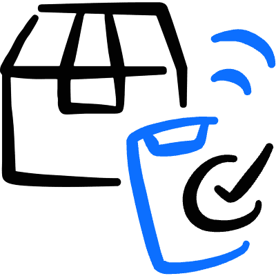 Shipment Management Approve Smartphone Icon from Freehand Duotone Set