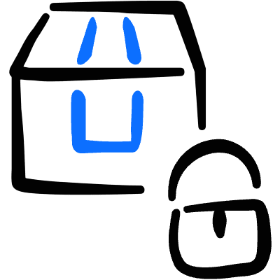 Shipment Management Lock Icon from Freehand Duotone Set