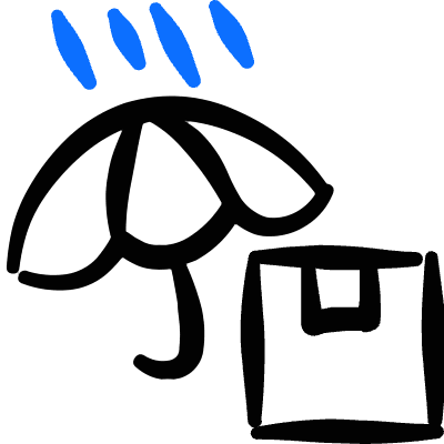 Shipment Management Package Damage Protection Icon from Freehand Duotone Set