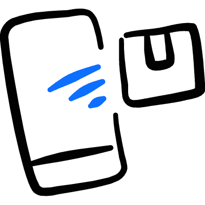 Shipment Management Smartphone Icon from Freehand Duotone Set