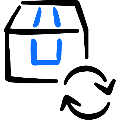 Shipment Management Sync Icon from Freehand Duotone Set