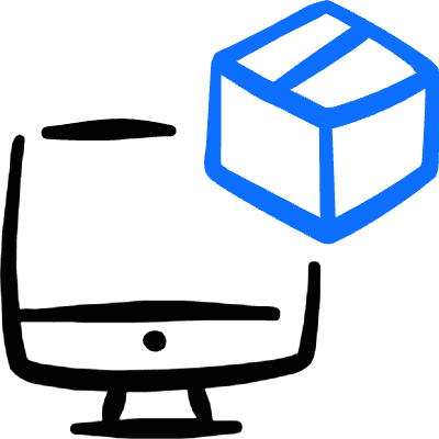 Shipment Monitor Icon from Freehand Duotone Set