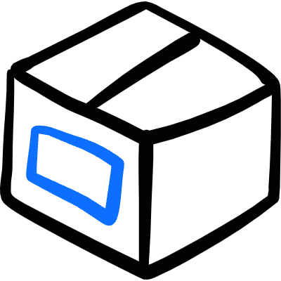 Shipment Package Icon from Freehand Duotone Set