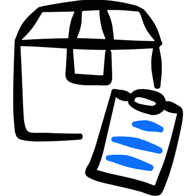 Shipment Package Document Icon from Freehand Duotone Set