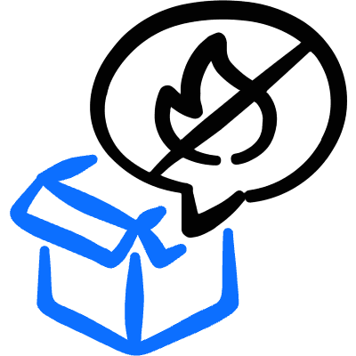 Shipment Package No Flamable Icon from Freehand Duotone Set