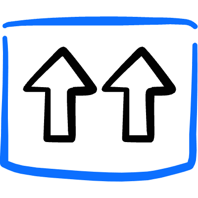 Shipment Package Up Symbol Icon from Freehand Duotone Set