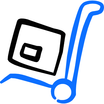 Warehouse Cart Package Icon from Freehand Duotone Set