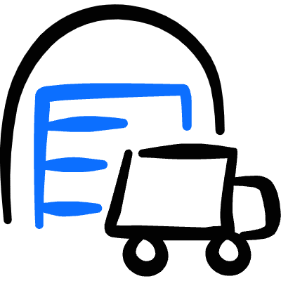 Warehouse Delivery Icon from Freehand Duotone Set