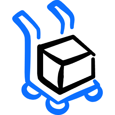 Warehouse Package Box Icon from Freehand Duotone Set