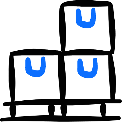 Warehouse Packages Conveyor Belt Icon from Freehand Duotone Set