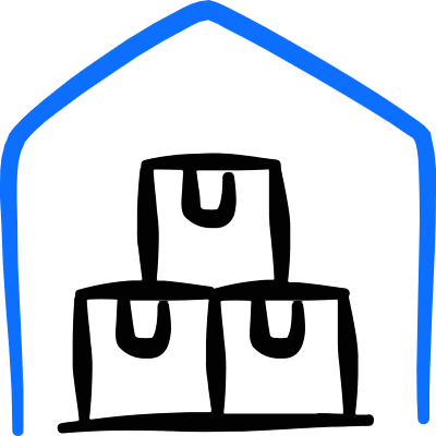 Warehouse Storage 3 Icon from Freehand Duotone Set