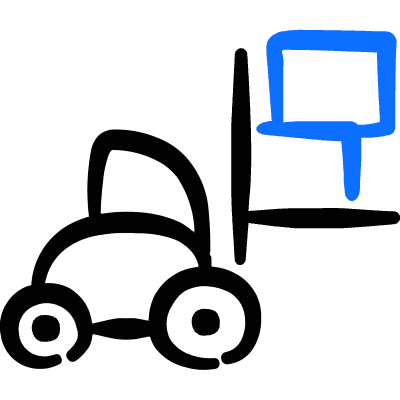 Warehouse Truck Forklift 1 Icon from Freehand Duotone Set