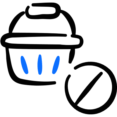 Shopping Basket Disable Icon from Freehand Duotone Set