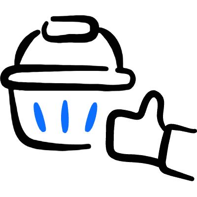 Shopping Basket Like Icon from Freehand Duotone Set