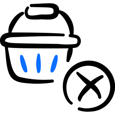 Shopping Basket Remove Icon from Freehand Duotone Set