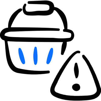 Shopping Basket Warning Icon from Freehand Duotone Set