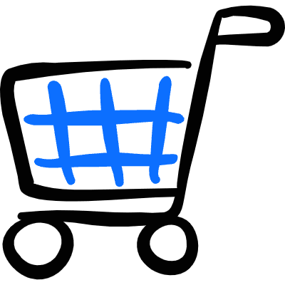 Shopping Cart Trolley Icon from Freehand Duotone Set