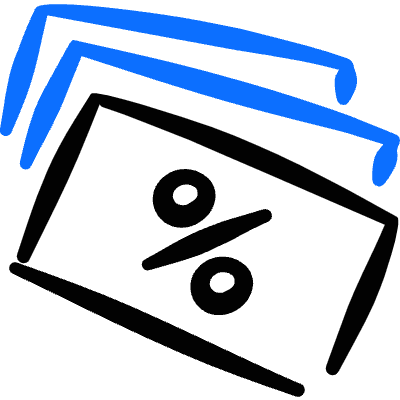 Coupon Percent Icon from Freehand Duotone Set