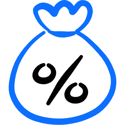 Discount Percent Bag Icon from Freehand Duotone Set