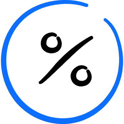 Discount Percent Circle Icon from Freehand Duotone Set
