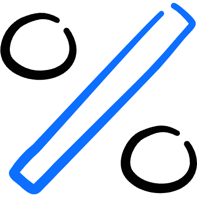 Discount Percent Thick Icon from Freehand Duotone Set