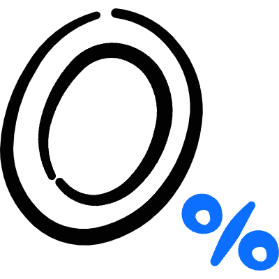 Discount Zero Percent Icon from Freehand Duotone Set