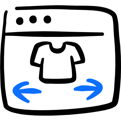 E Commerce Apparel Browse Icon from Freehand Duotone Set