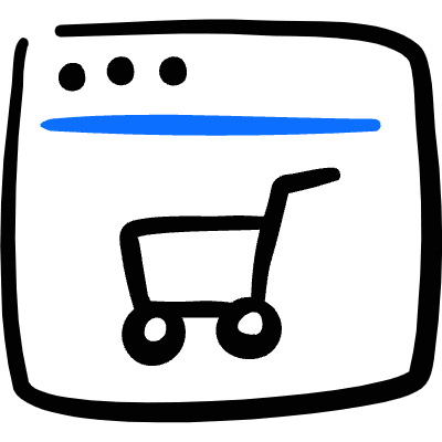 E Commerce Cart Browser Icon from Freehand Duotone Set