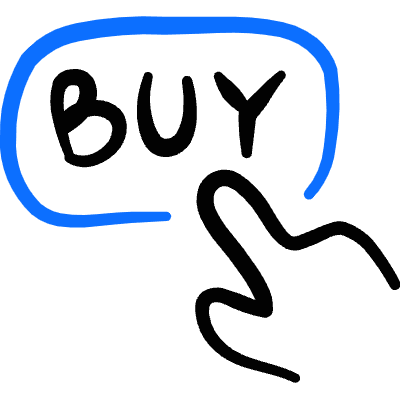 E Commerce Click Buy Icon from Freehand Duotone Set