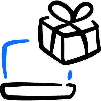 E Commerce Gift Laptop Icon from Freehand Duotone Set
