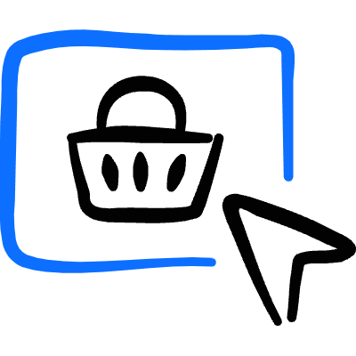 E Commerce Touch Buy Icon from Freehand Duotone Set