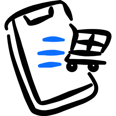 Mobile Shopping Cart Icon from Freehand Duotone Set