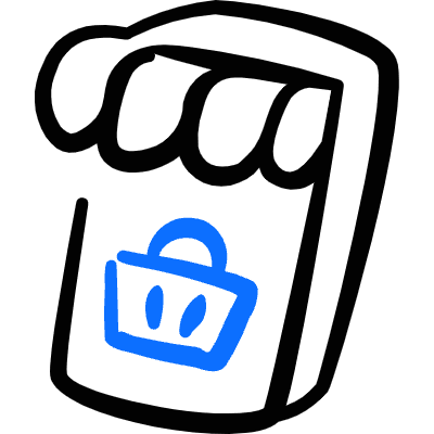 Mobile Shopping Shop Basket Icon from Freehand Duotone Set