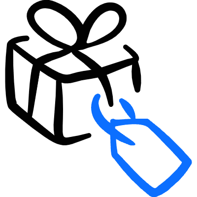 Products Gift Tag Icon from Freehand Duotone Set
