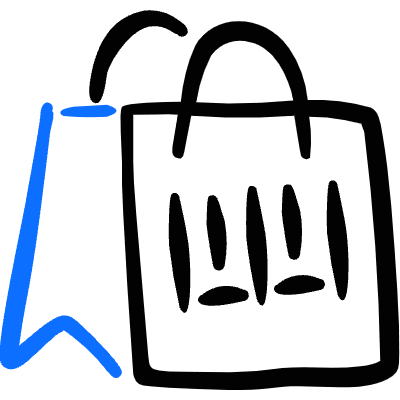 Shopping Bag Barcode 1 Icon from Freehand Duotone Set