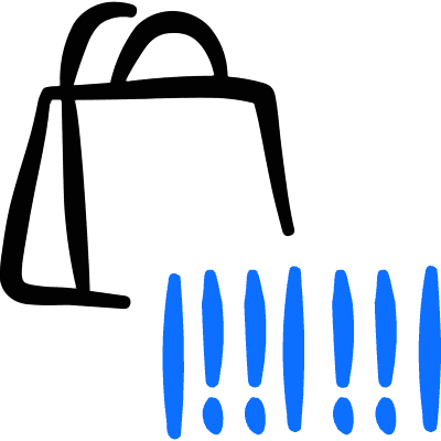 Shopping Bag Barcode Icon from Freehand Duotone Set