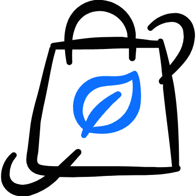 Shopping Bag Biodegradable 1 Icon from Freehand Duotone Set