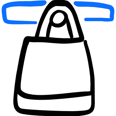 Shopping Bag Hang Icon from Freehand Duotone Set