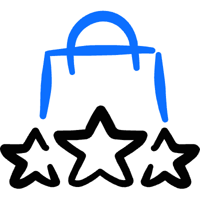 Shopping Bag Rating Icon from Freehand Duotone Set