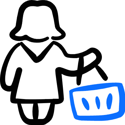 Shopping Bag Woman Icon from Freehand Duotone Set