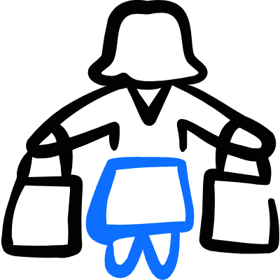 Shopping Bag Woman Carry Icon from Freehand Duotone Set